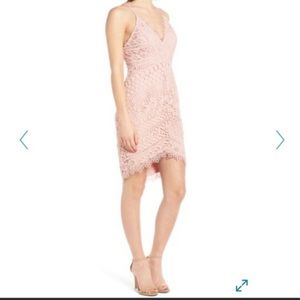 ASTR The Label blush pink lace cocktail dress NWT